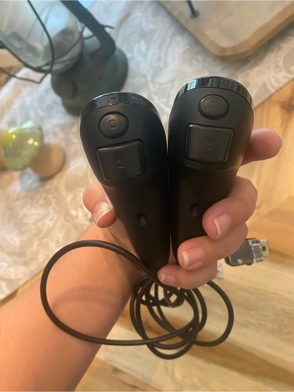 Nintendo Black MotionPlus Nunchuk Controllers Pair